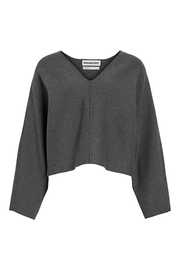 Strickpullover V-Ausschnitt - 2
