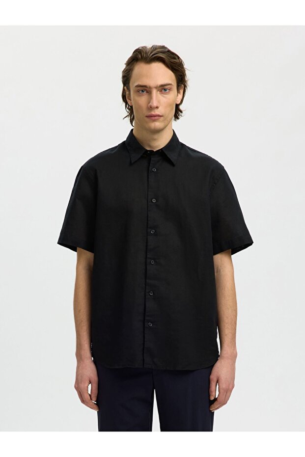 Bluse aus Leinengemisch Regular Fit - 1