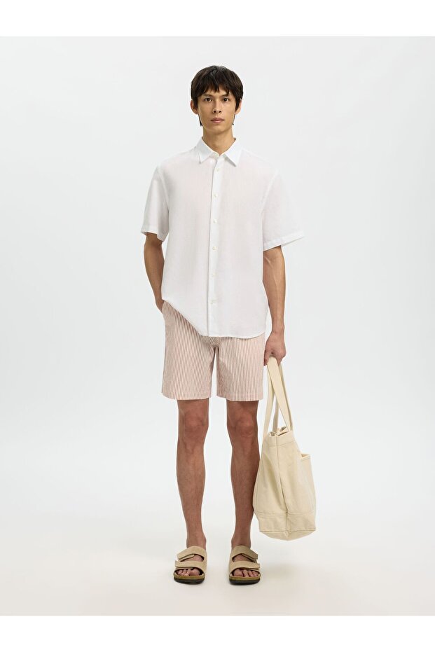 Bluse aus Leinengemisch Regular Fit - 6