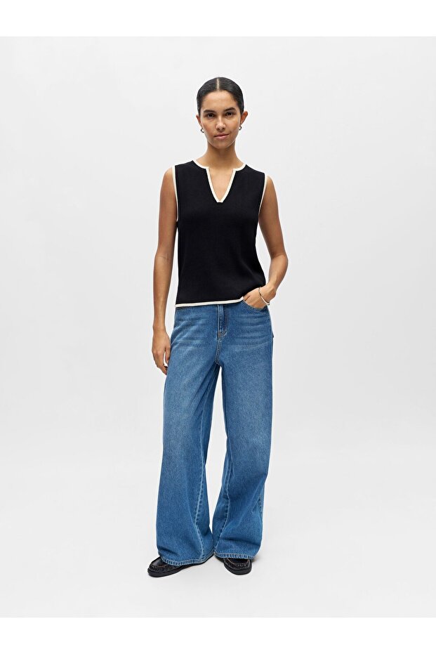 Strickoberteil Ärmelloses - 4