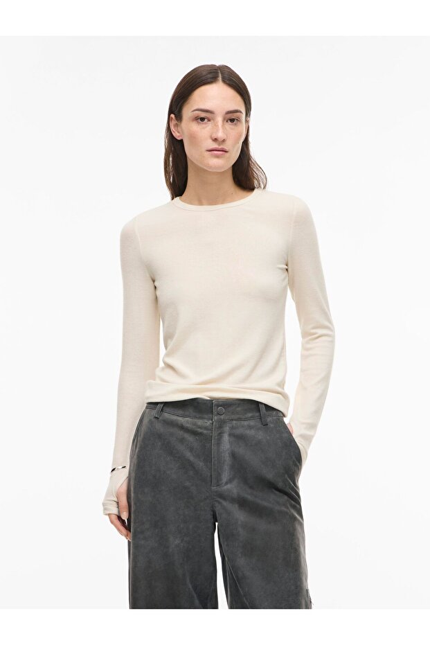 Oberteil mit langen Ärmeln Rundhals - 1