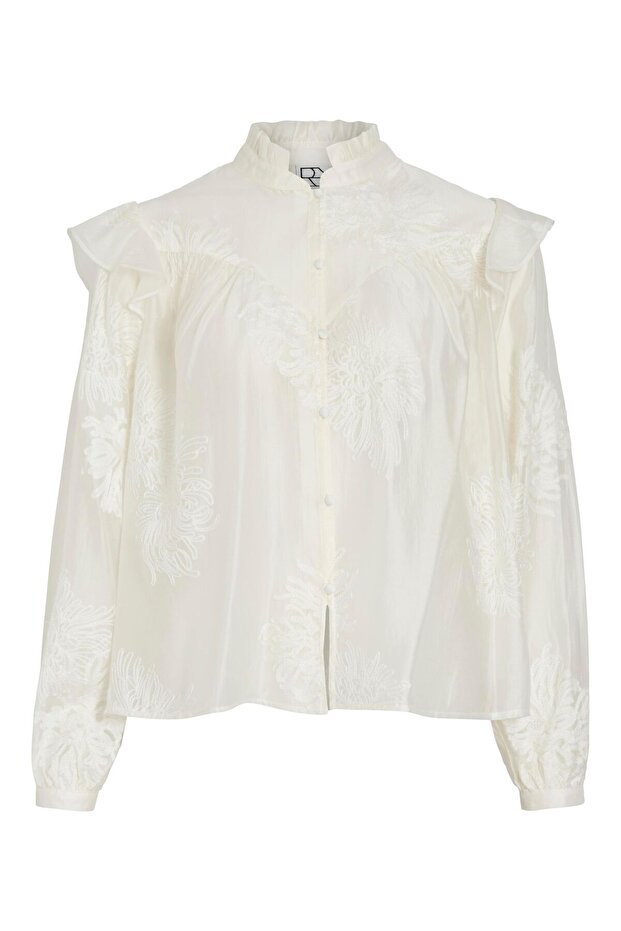 Langarmhemd Rüschenkragen - 2