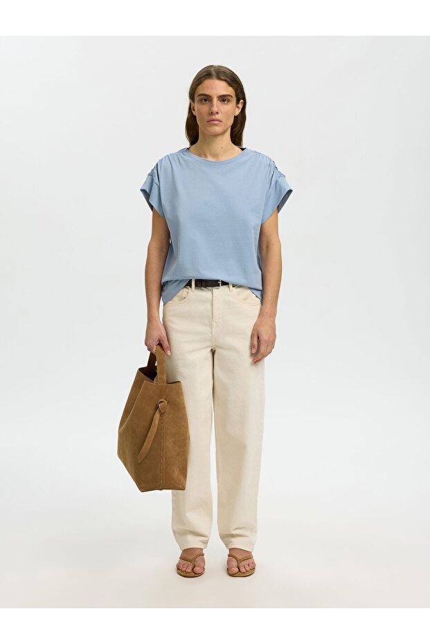 Oberteil mit kurzen Ärmeln Baumwoll - 4