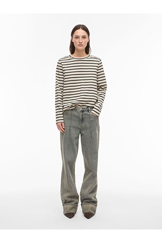 Oberteil mit langen Ärmeln Rundhals - 5