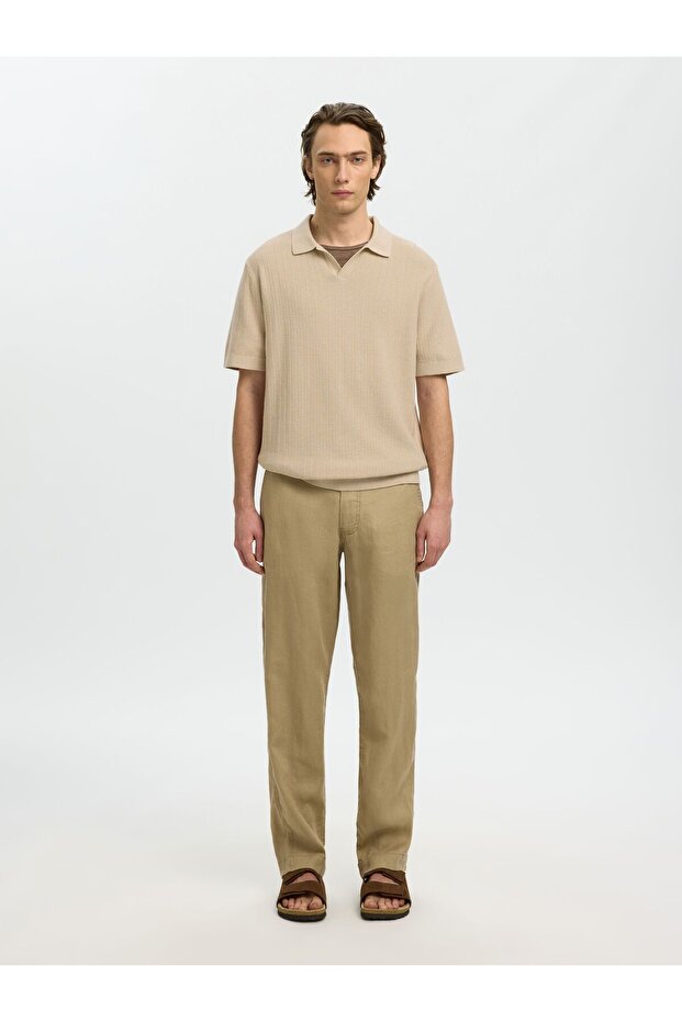 Poloshirt Leinenmix - 4