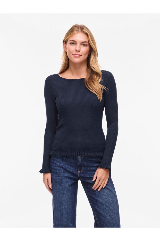 Strickoberteil VIBELIA U-Boot-Ausschnitt