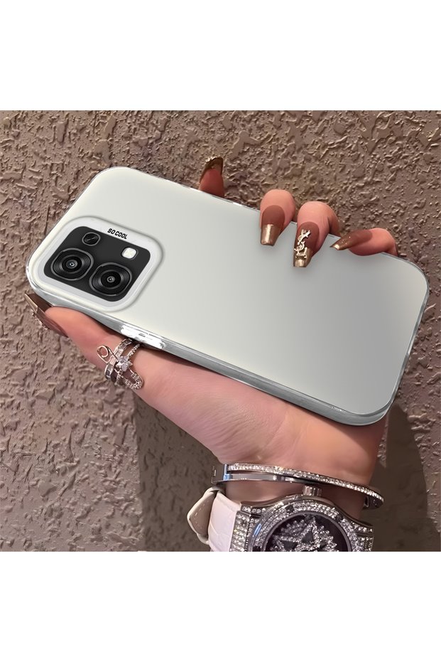 Silicone Edge Hard Back Anti Fall Phone Case Compatible with Oppo A6 Pro 5g