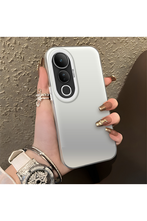 Vivo V50 Lite Compatible Silicone Edge Hard Back Anti-Fall Phone Case