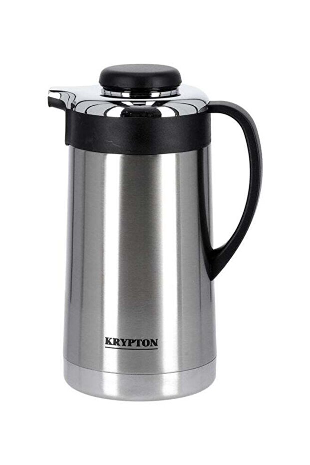 Stainless Steel Vacuum Flask Silver/Black 1.6Liters