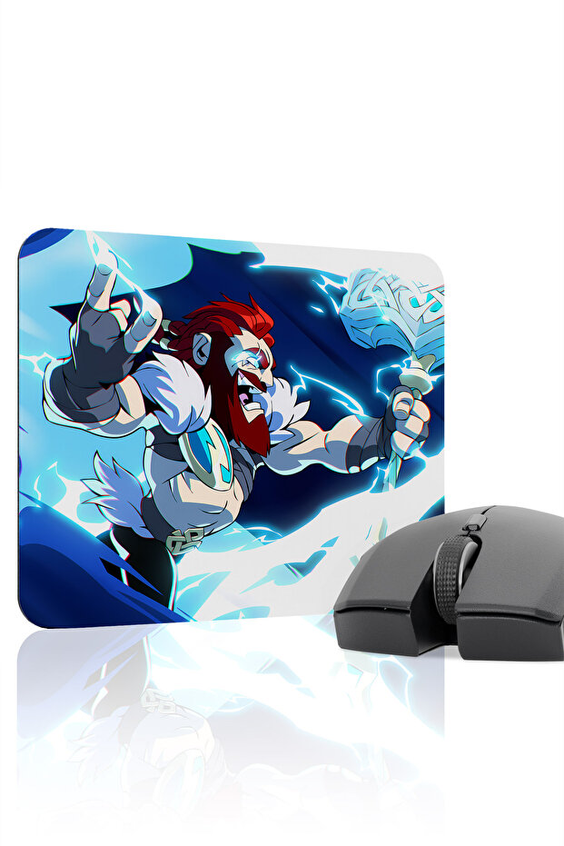 لوحة ماوس الألعاب المطاطية المخيطة من Brawlhalla مانع للانزلاق V2 - 22X18 لوحة ماوس للألعاب