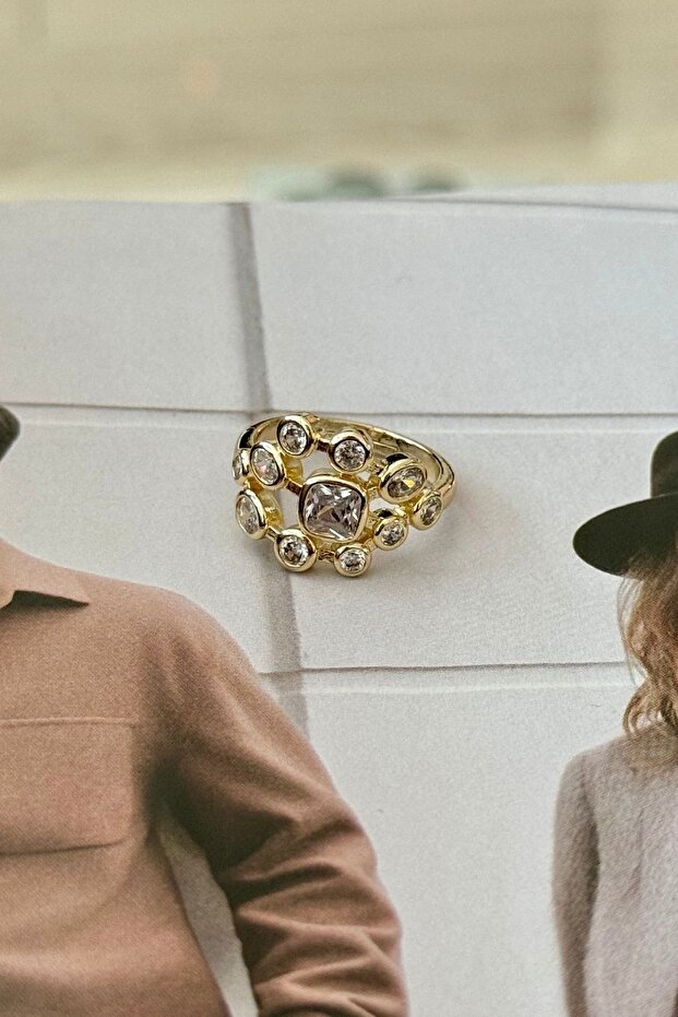 خاتم قطرة من حجر الزركون - 1