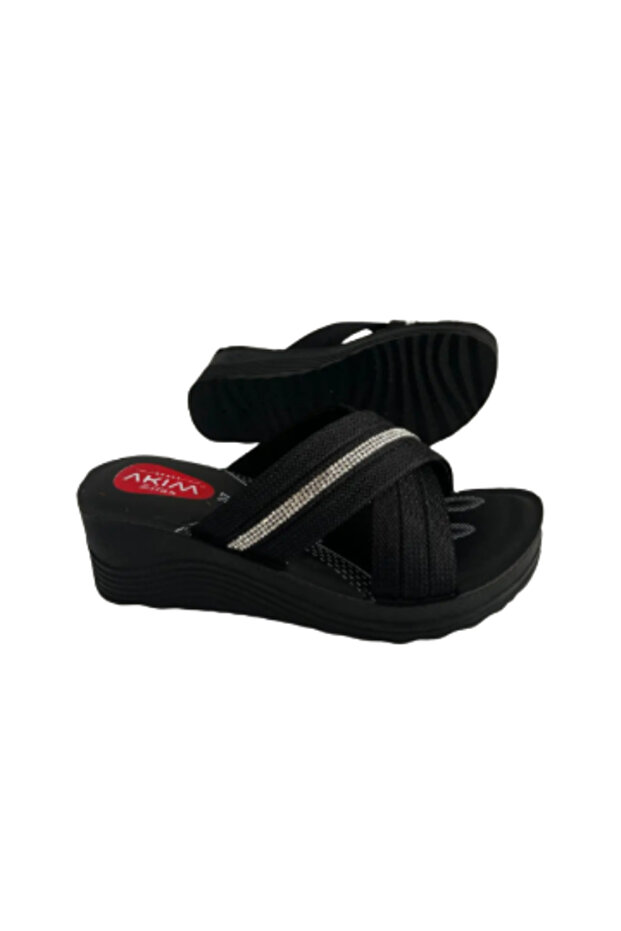 Orthopedic Heels with Cross Stones Slipper Bnt197