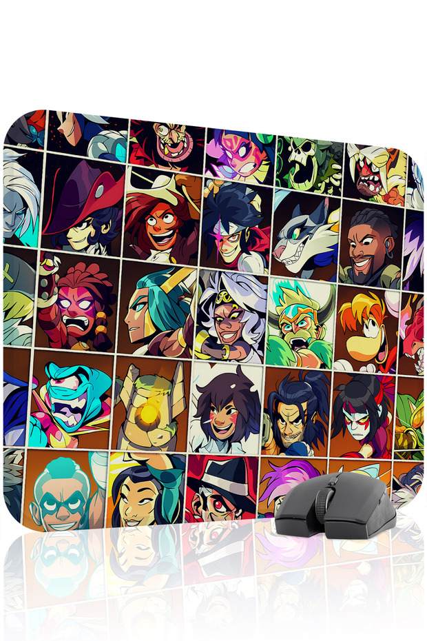 لوحة ماوس الألعاب المطاطية Brawlhalla مانع للانزلاق Dikişli V1 - 48X40 XL Gaming Mouse Pad