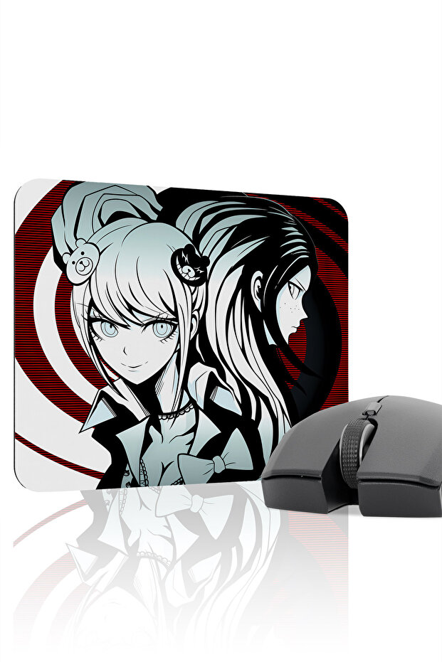 لوحة ماوس الألعاب المطاطية المخيطة Danganronpa مانع للانزلاق V5 - 22X18 لوحة ماوس للألعاب
