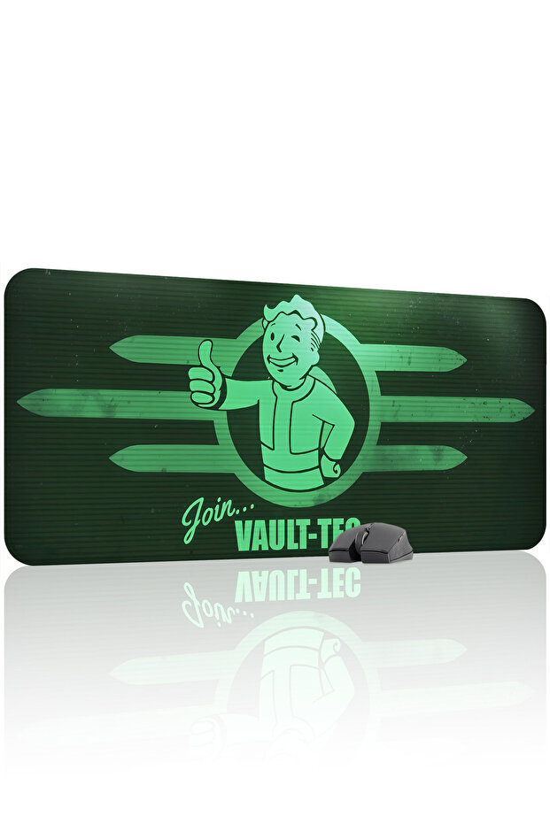 لوحة ماوس الألعاب المطاطية المخيطة Fallout مانع للانزلاق V5 - 90x40 XXL لوحة ماوس للألعاب