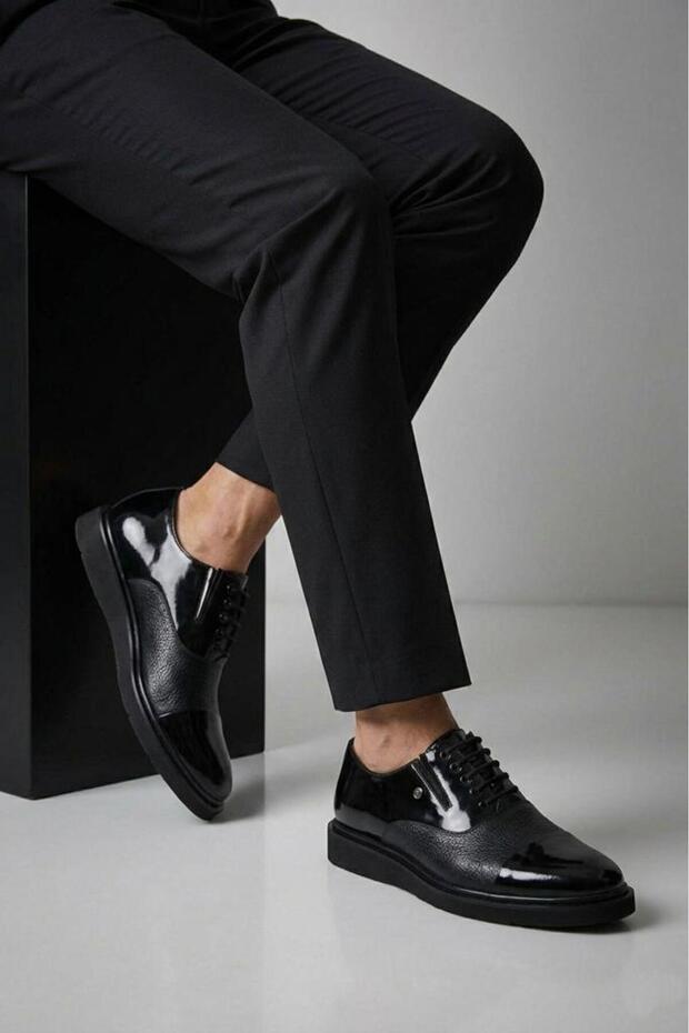 Pasha 03410 Men's Wedding Engagement Patent Leather Leather Shoes