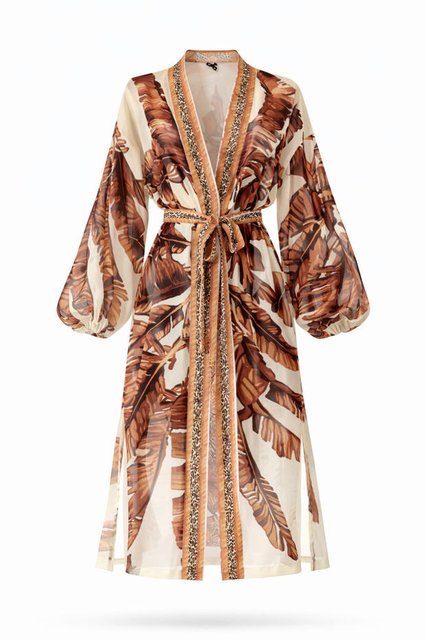 Design Palmera Wrap Kimono Women's Brown