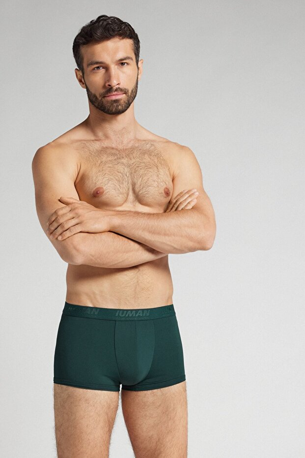 بوكسر من الألياف الدقيقة مع شعار - 2