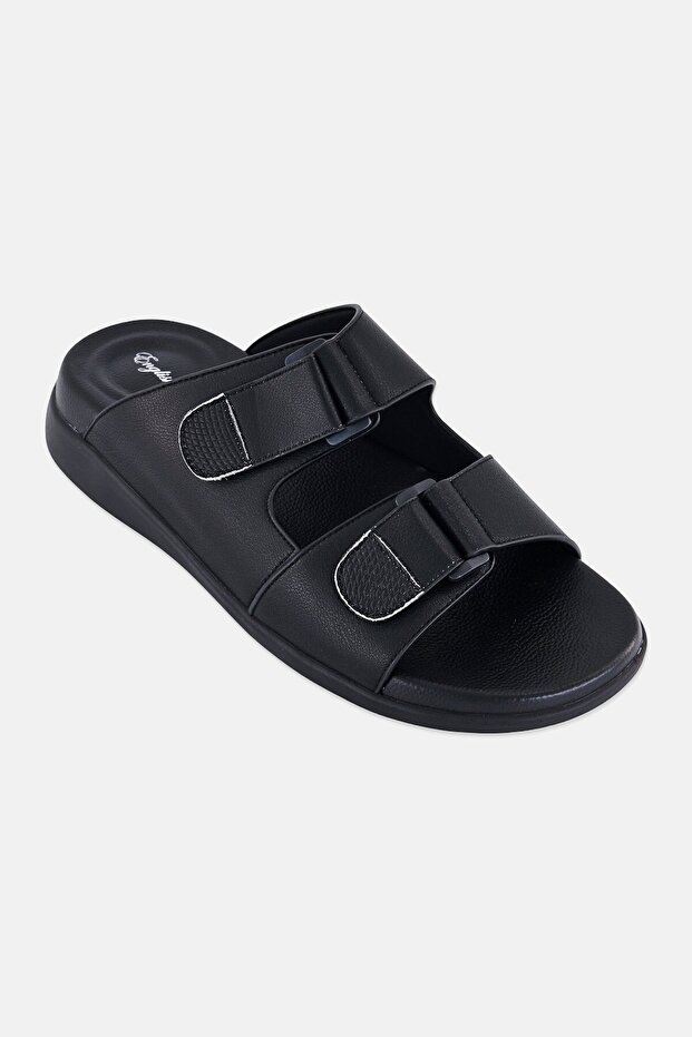 Men Slip On Arabic Sandals, Black