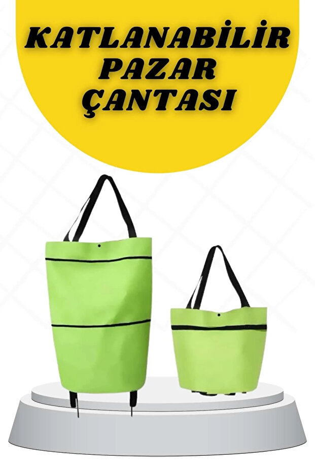 Foldable Wheeled Shopping Bag Practical and Detailed Market Cart