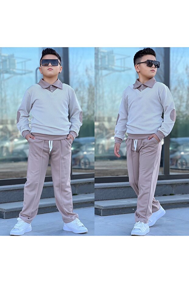 Waiter Boy Boy's Shirt Collar Two-Piece Suit (Order One Size Smaller)