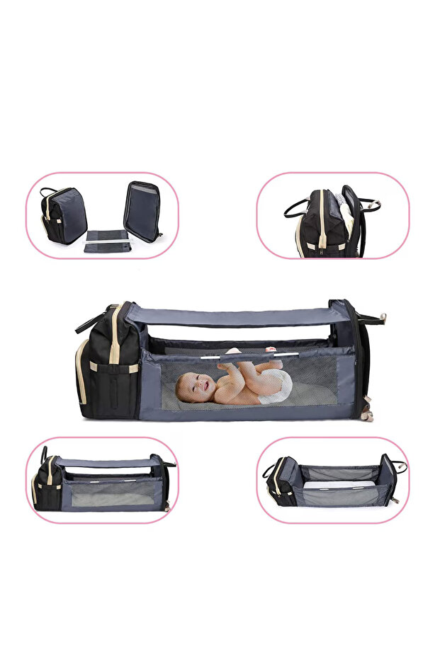 Multifunctional and expandable backpack with foldable bed - 3