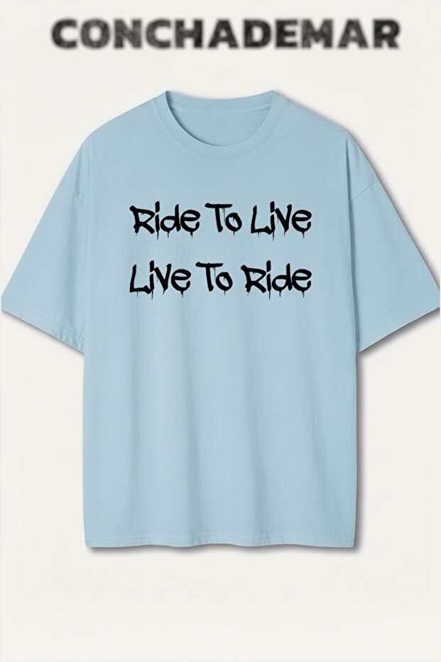 Ride to Live Printed Premium Oversized Cotton Lu T-Shirt