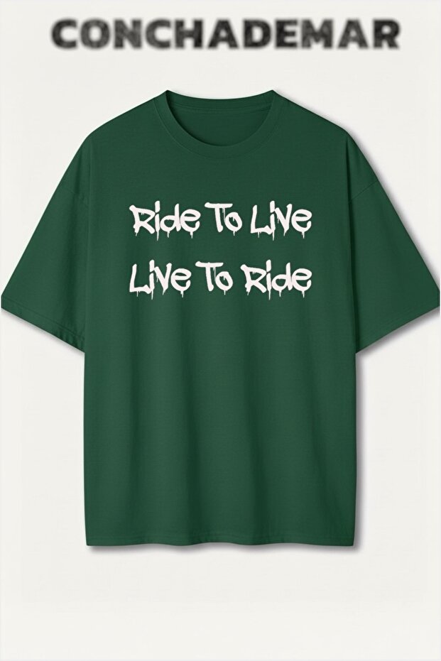 Ride to Live Printed Premium Oversized Cotton Lu T-Shirt