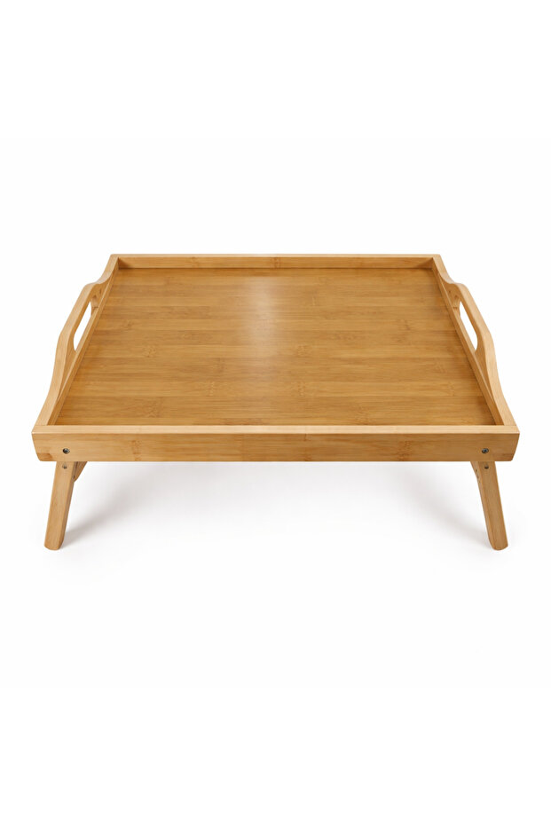 بامبو طاولة إفطار قابلة للطي، صينية سرير، طاولة دراسة - 3