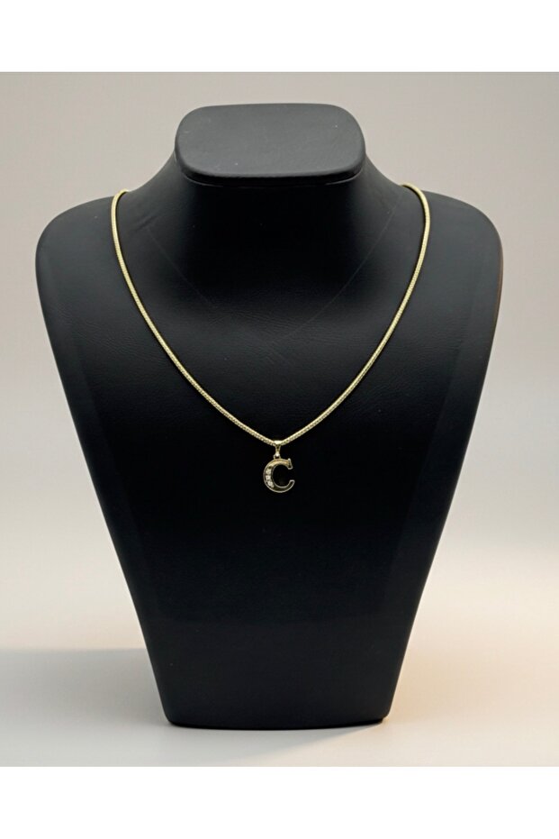 Xuping Snake Back Chain C Letter Pendant Model Zircon Stone Women's Necklace Vip Series