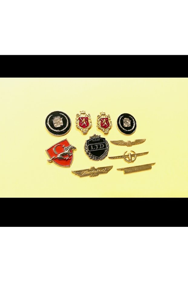 10 Pieces of Metal Nuts with Emblem Tape