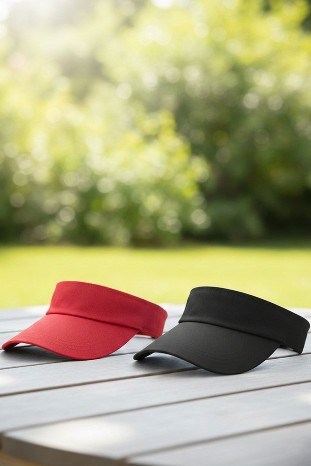 Ritagarci Unisex 2-Pack Adjustable Tennis Visor Hat Set - Sun Protection Sports Visors