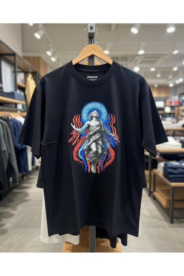 Fortuna Özgürlük Printed 100% Cotton Regular Fit Crew Neck T-Shirt