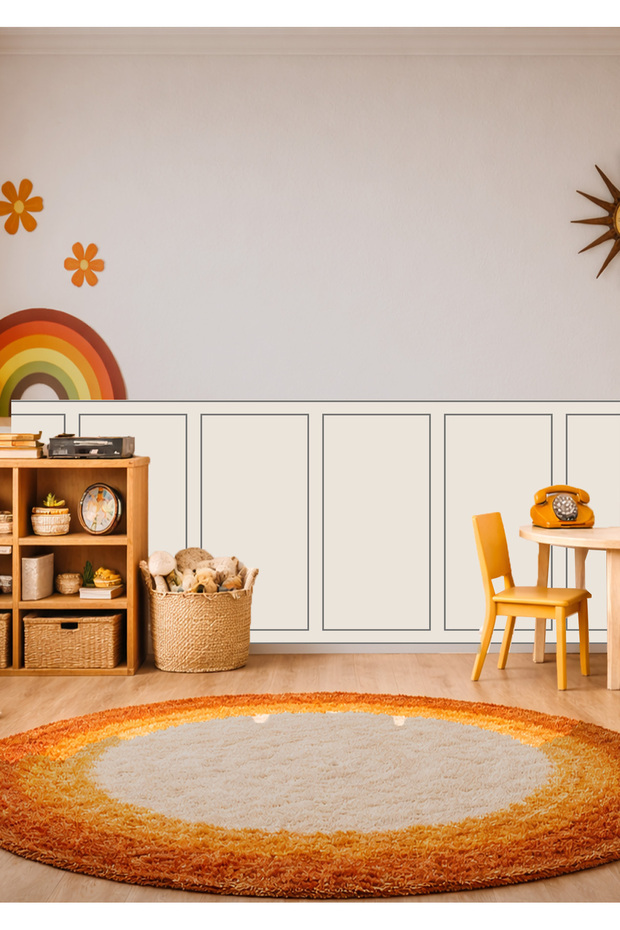 Classic Frame Patterned Panel Wall Covering Foil Sticker Set - 5