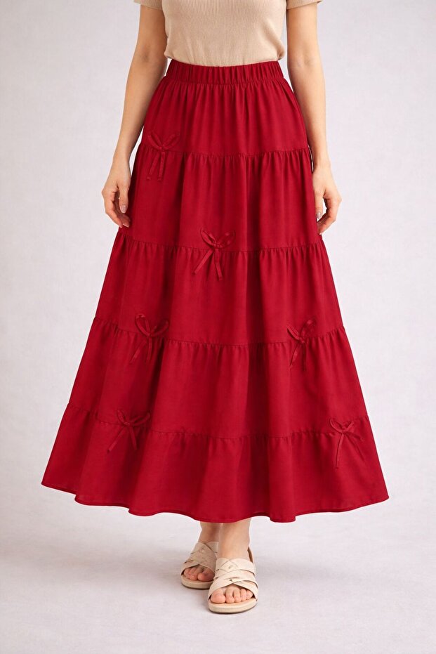 Fiyonklu kat kat etek - 1