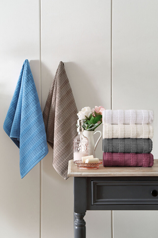 Land Velvet Hand and Face Towel 50X80 cm Beige