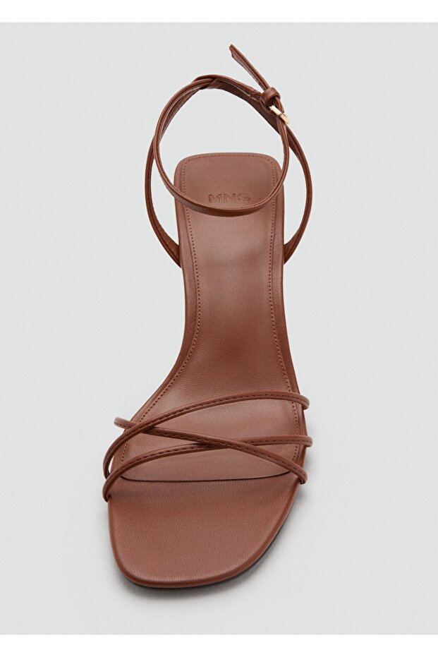 Bantlı topuklu sandalet - 6