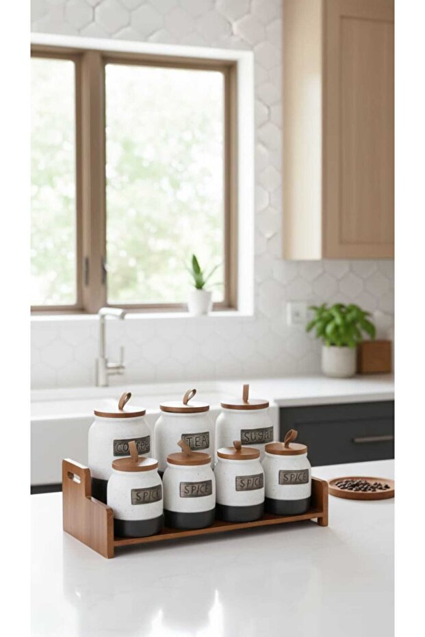 طقم برطمانات علب بهارات وتوابل - 6