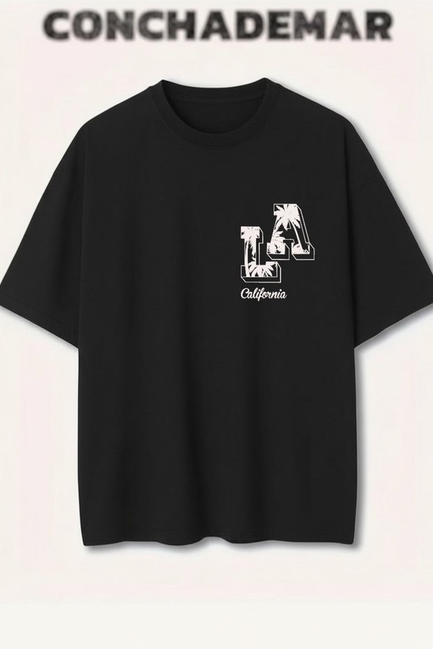 Los Angeles Printed Premium Oversized Cotton Lu T-Shirt