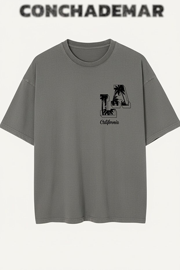 Los Angeles Printed Premium Oversized Cotton Lu T-Shirt
