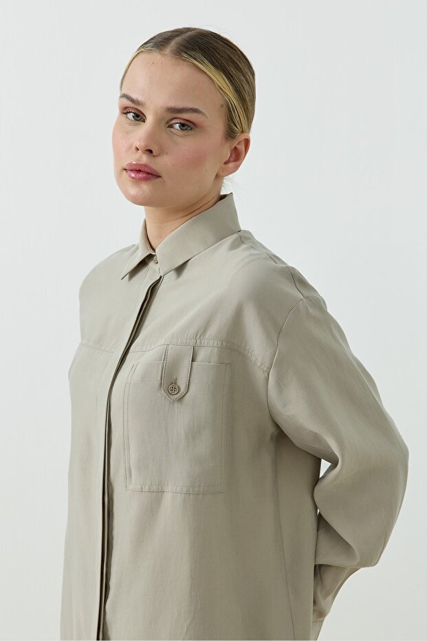 Valencia Gömlek Bej - 4