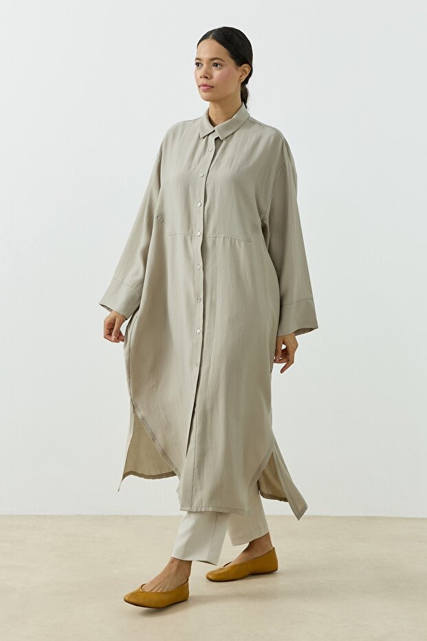 Velin Gömlek Bej - 4