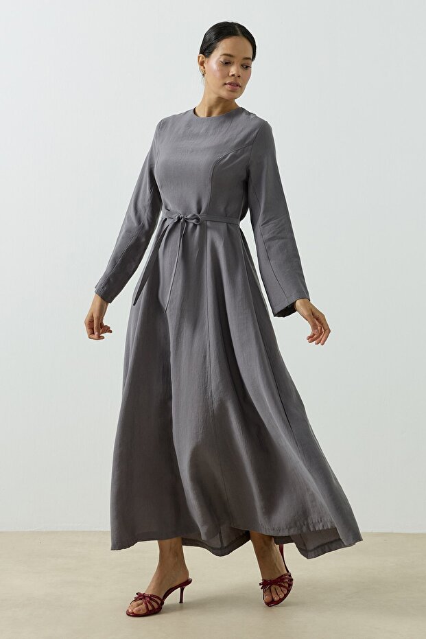 Seranova Elbise Gri - 1