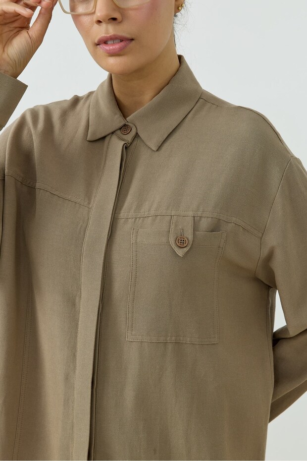 Aura Gömlek Vizon - 2