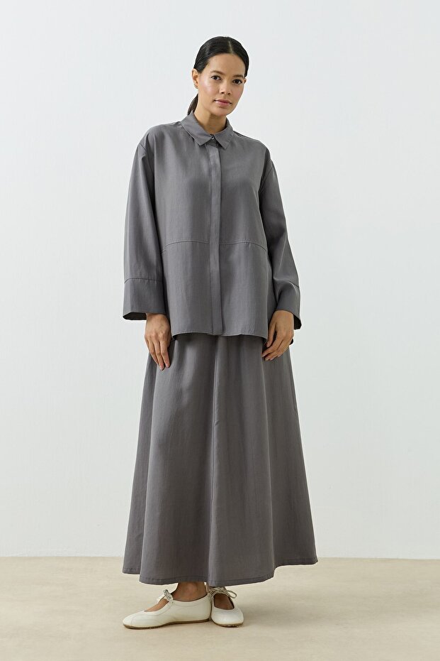 Kün Skirted Suit Gray