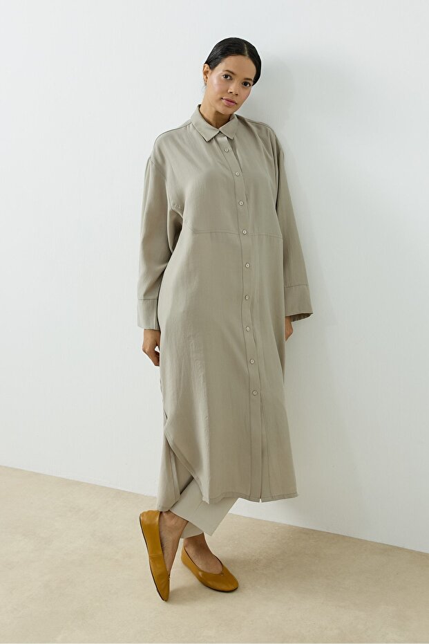 Velin Gömlek Bej - 8