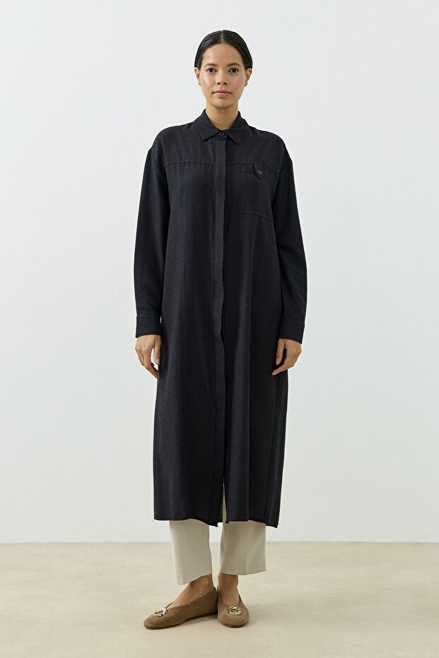 Aura Gömlek Siyah - 1