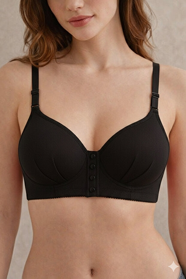 Snap-On Front Bra, Adjustable Strap Length, Thin Support Sponge.