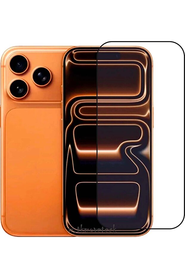 واقي شاشة ممتاز متوافق مع iPhone (17 PRO MAX) زجاج يغطي الشاشة بالكامل ماصّ للصدمات