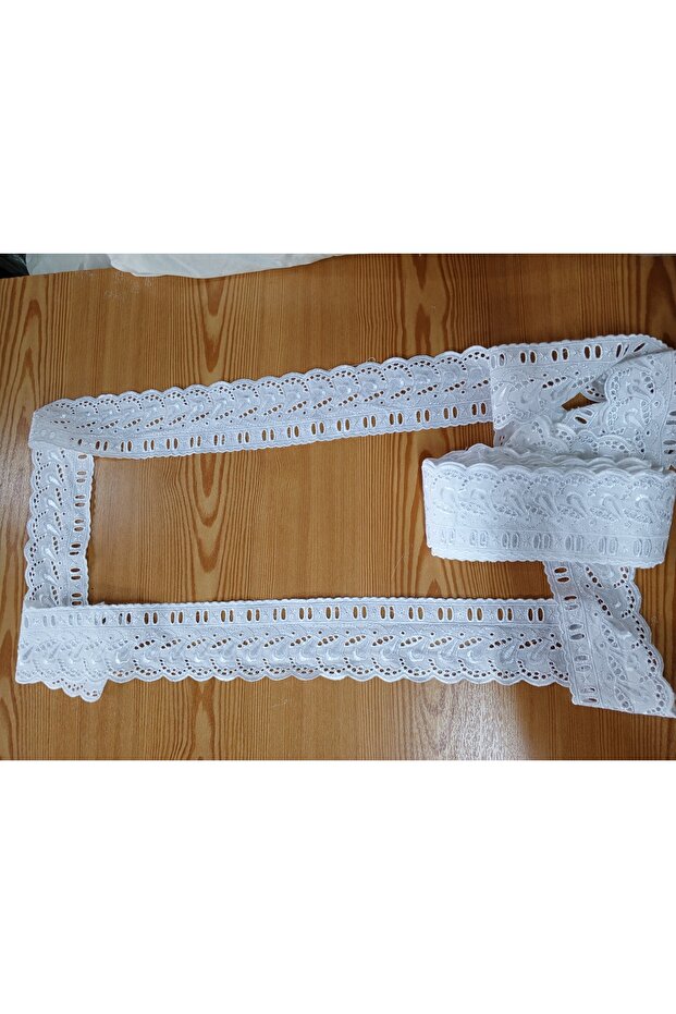 Terikoton Eyelet Embroidery Lace Güpür - 8.70 Mt (1 Roll)